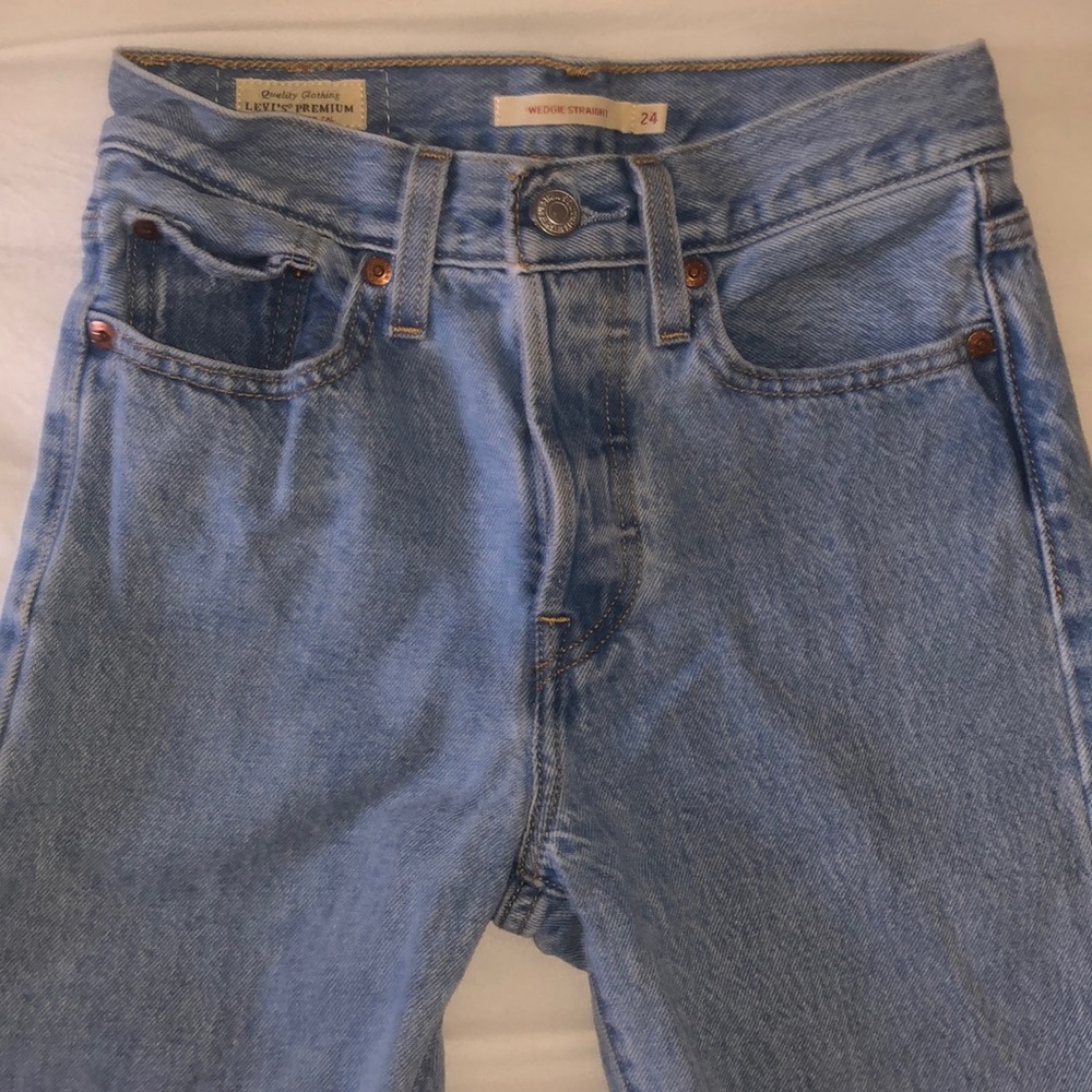 Levi's Light Blue Wedgie Straight Jeans